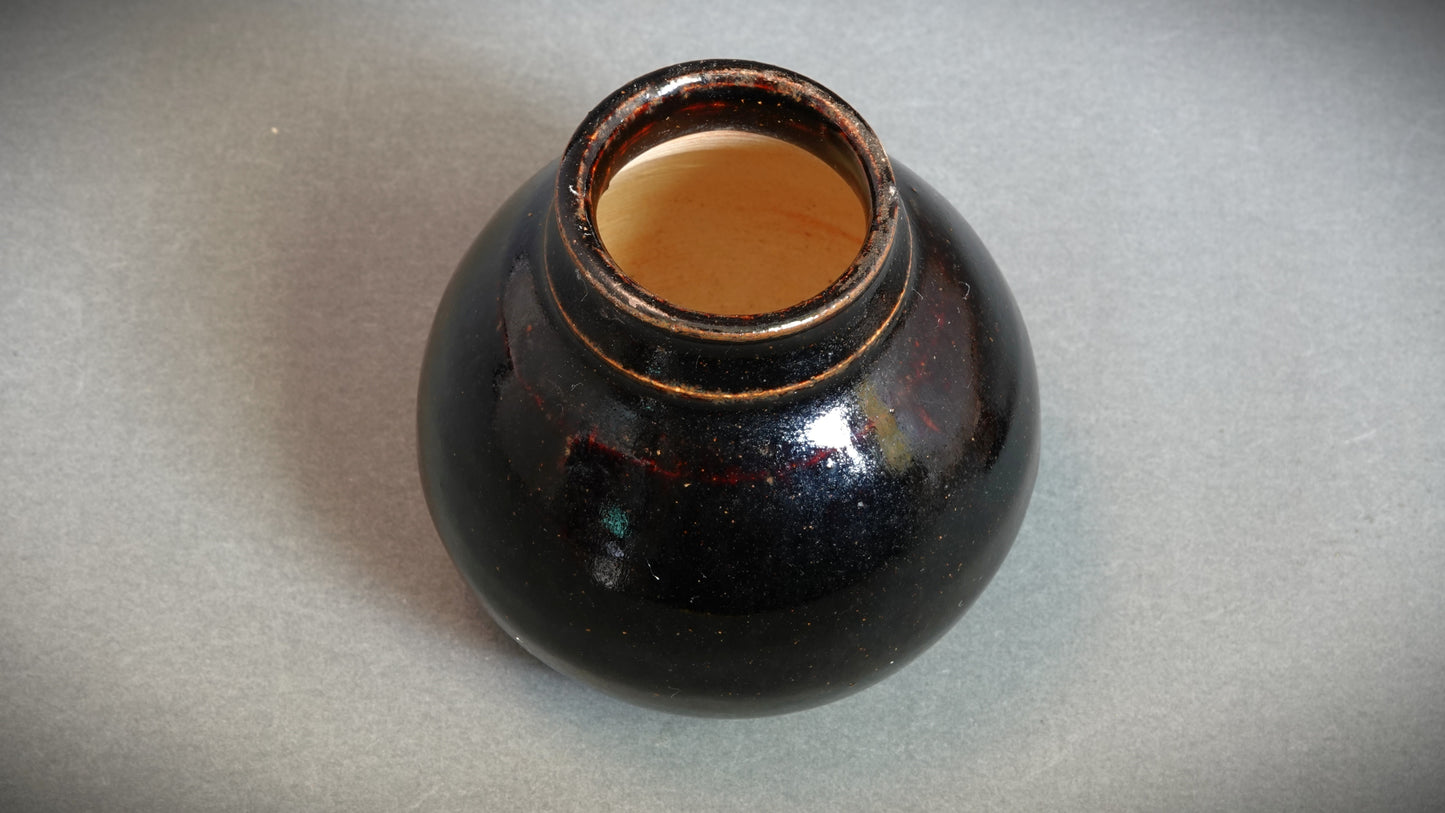 宋代吉州窯黑釉茶入